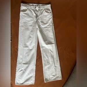 Bershka 90s wide white Denim Jeans